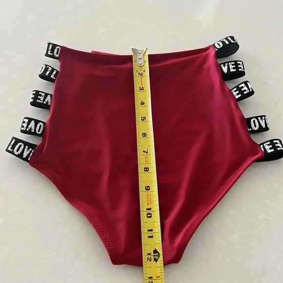 Bikini Burgundy Panty “Love” - Picture 10 of 12